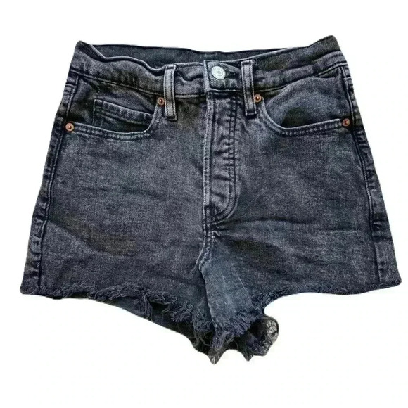 Old Navy Pants - Women's Old Navy Black Distressed Jean Shorts Casual Beach Vacation Wear Size 0